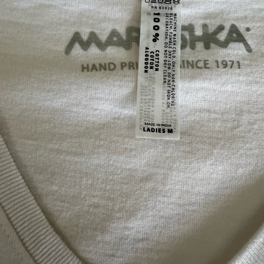 Marushka 3/4 sleeve 100% cotton shirt medium - Picture 3 of 9